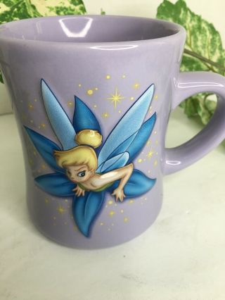 Walt Disney Tinker Bell Peter Pan 3d Purple Coffee Mug