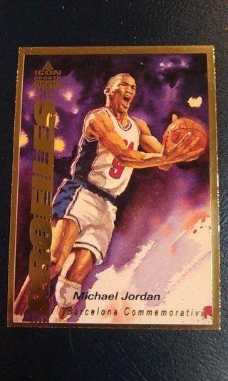 Michael Jordan 1992 Icon Gold Profiles 14 Chicago Bulls Dream Team Usa Rare