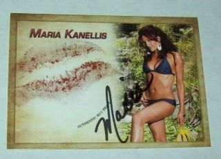 2019 Collectors Expo Bw Model Maria Kanellis Autographed Kiss Print Card