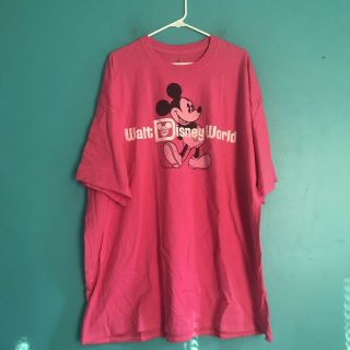 Walt Disney World Mickey Mouse Pink T Shirt Women 