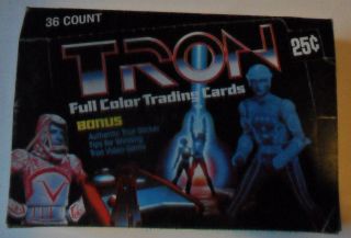 1982 Donruss Tron Movie Trading Cards Empty Display Box Disney Sci - Fi Film