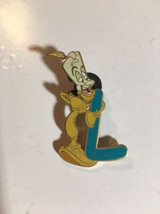 Disney Pin Alphabet Pin L Lumiere Beauty And The Beast Pin 20388