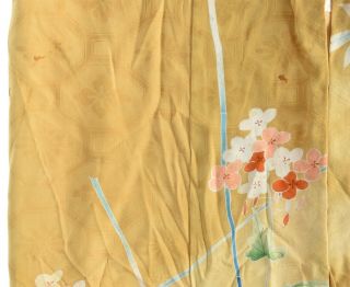 Hand Sewn Vintage Silk Kimono with Floral Decoration 8