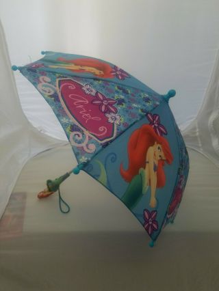 Vintage Disney Ariel The Little Mermaid Umbrella With Figurine Handle