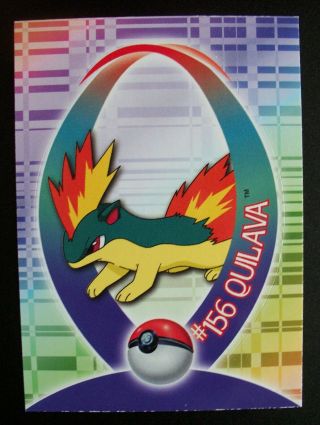 Topps Pokemon Johto Series 1 Sticker 156 Quilava 5 Of 62 In