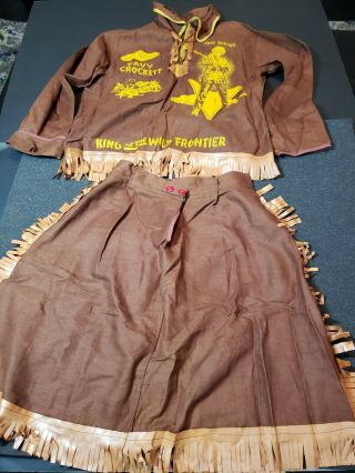 Rare Vintage Davey Crockett Fess Parker Official Walt Disney Costume Dress Up