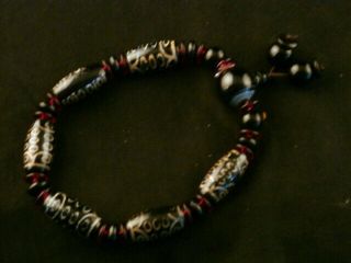 Wonderful Tibetan Agate Dzi 21eyed Small Beads Prayer Bracelet W128