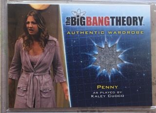Penny Big Bang Theory Season 5 Relic Worn Wardrobe Costume Card M29 Kaley Cuoco