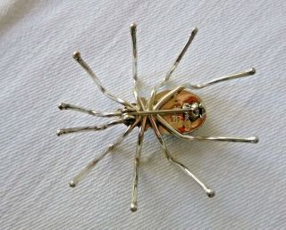 Navajo Eddie Secatero Turquoise & Sterling Silver Spider Pin Brooch 3