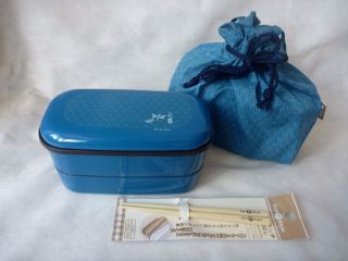 Japan Urara Bento Lunchbox 2 - Tier Food Container Belt Set Lunch Box Case Ladies
