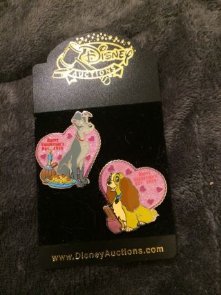Disney Pin 2010 Valentine’s Day The Tramp And Lady Le