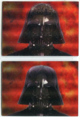 Star Wars Revenge Of The Sith Complete 2 Card Special Collectors Lenticular Set