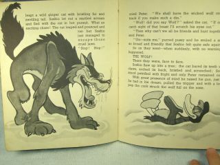 1940s English 1ST ED Hardcover Book - Walt Disney ' s Peter And The Wolf 2