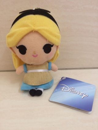 Disney Alice In Wonderland Keychain Plush Doll.  Very Cute,  Pretty.  Rare Item