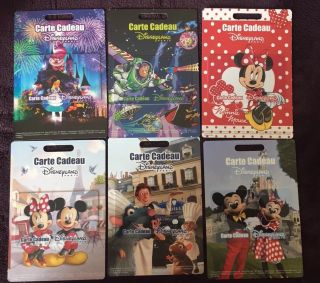 Disney Gift Cards - Disneyland Paris,  6 Different,  No Value.  Ratatouille,  5 More
