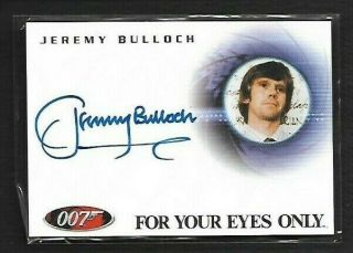 James Bond 007 Autograph Auto Jeremy Bulloch As Smithers For Your Eyes Only A90