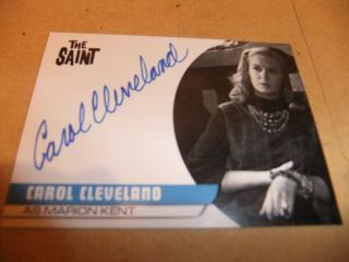 Carol Cleveland Cc3 Autograph Card The Saint Roger Moore Itc Monty Python Blue