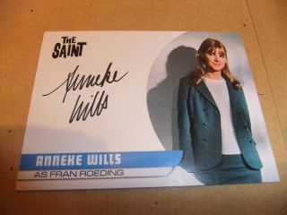 Anneke Wills Aw2 Autograph Card The Saint Roger Moore Itc Polly Doctor Who Dr