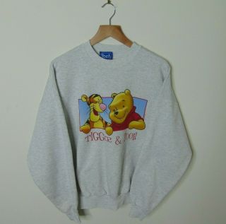 Vintage Disney Winnie The Pooh Tigger Crewneck Sweatshirt Women S Double - Sided