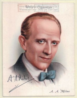 Winnie - The - Pooh Author Alan Alexander Milne England 1930s Ad Trade Card