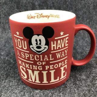 Disney Parks Large Coffee Mug Mickey Mouse Special Way Of Making People Smile
