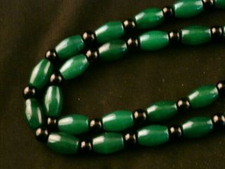23 Inches Chinese Green Jade Beads Prayer Necklace S030 4