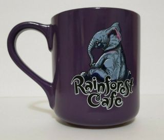 Rainforest Cafe Coffee Mug Tuki Makeeta The Elephant 18oz Purple 2000