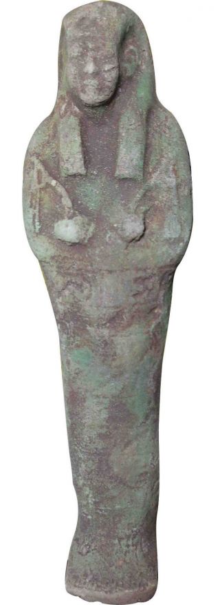 Egyptian Rare Mummy Ushabti 8.  5 " Pharaoh Figure Statue Collectable Ancient 201