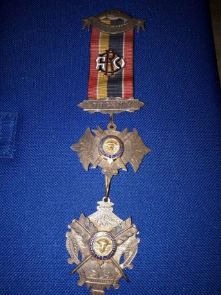 Lodge Medal Award (buffalo) Sterling Silver Modbury,  S.  Australia 1954