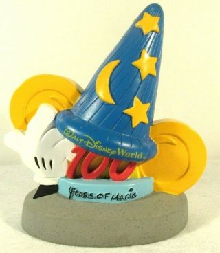 Walt Disney World 100 Years Of Magic Sorcerer Mickey Mouse Hat Money Coin Bank