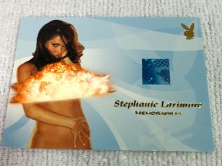 Playboy Stephanie Larimore Swatch Scent Perfume Card 2014 Benchwarmer Gold