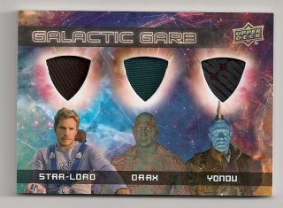 2017 Guardians Of The Galaxy Vol 2 Tm - 1 Star Lord Drax Yondu Memorabilia Card
