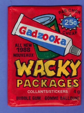 Vintage Wacky Packages Topps 1988 Opc Pack Stickers Red O - Pee - Chee
