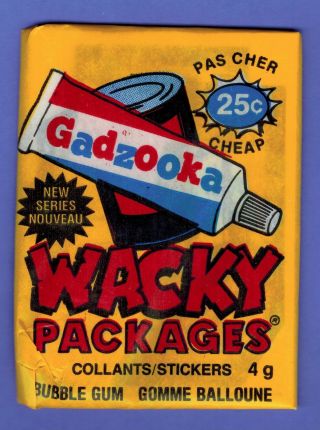 Vintage Wacky Packages Topps 1988 Opc Pack Stickers Yellow O - Pee - Chee