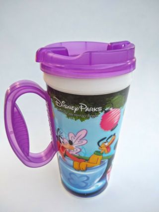 Disney Parks Cup / Mug With Lid Mickey Mouse Small World Let The Memories Begin