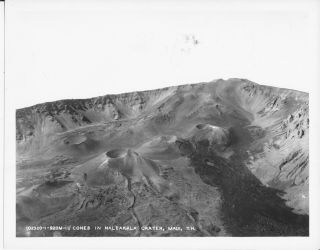 Wwii Censored 18th Air Base Lab Hawaii 8x10 Photo Cones Haleakala Crater,  Maui