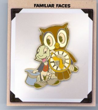 Disney Artist Choice Pinocchio Jiminy Cricket & Owl Cuckoo Clock Le Pin Signed