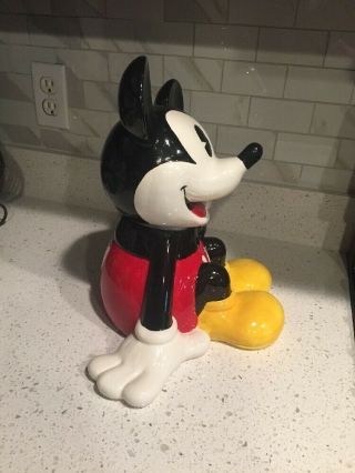 Walt Disney Treasure Craft Mickey Mouse Sitting Down Cookie Jar 4