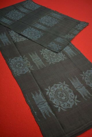 Zk93/65 Vintage Japanese Fabric Linen Antique Boro Patch Sumizome Kasuri 61 "