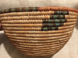 Vintage Native American Indian Basket Bowl Unknown Tribe.