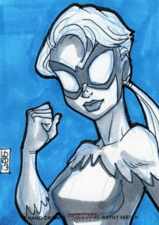 Women Of Dc By Cryptozoic - Color Sketch Card By Lord Mesa