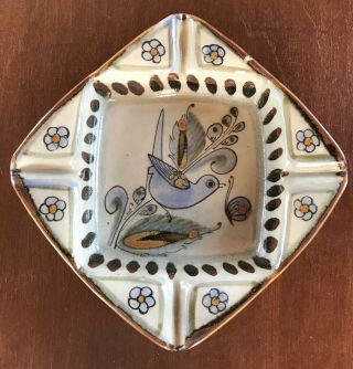 Vintage Ken Edwards Tonala El Palomar Mexico Pottery Cigar Ash Tray Or Dish