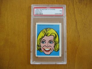 1964 Munsters Trading Card Sticker Marilyn Psa Graded Near
