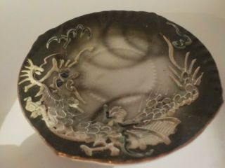VINTAGE JAPAN MINIATURE DRAGONWARE MORIAGE CUP & SAUCER WITH BIRD ON THE HANDLE 2