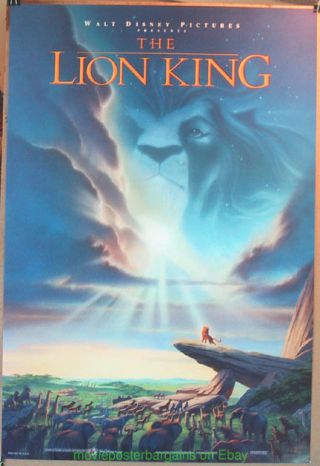The Lion King Movie Poster 18x27 Inch Mini - Sheet Size Disney Animation