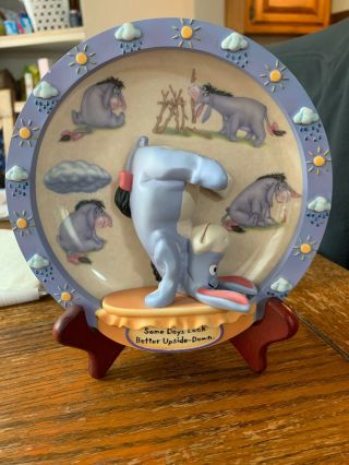 Collector Plate Disney Eeyore “some Days Look Better Upside - Down” 100 Acre