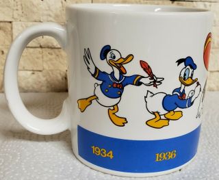 Applause Vintage Coffee Mug Disney Donald Duck Through The Years 1934 - 1990