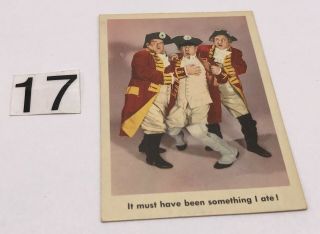 1959 Fleer The Three 3 Stooges Movie Card 52 It Must Have Been Something I Ate