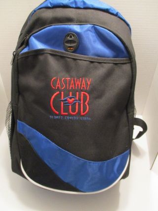 Disney Cruise Line Castaway Club Backpack Bag Blue Black Mickey Mouse Dcl