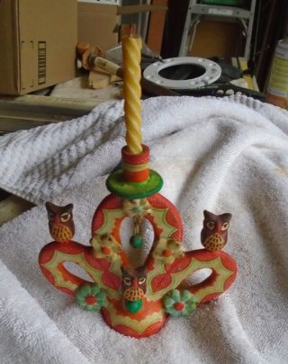 Mexican Day Of The Dead Candle Holder,  Obviously Hand Made